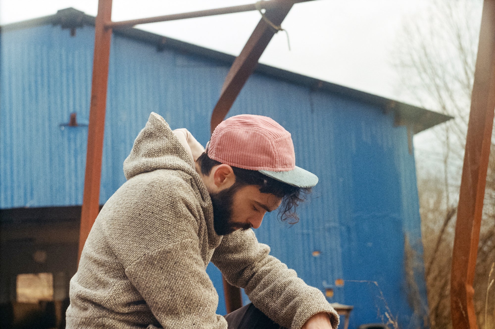 Handcrafted 5-panel cap with soft brim