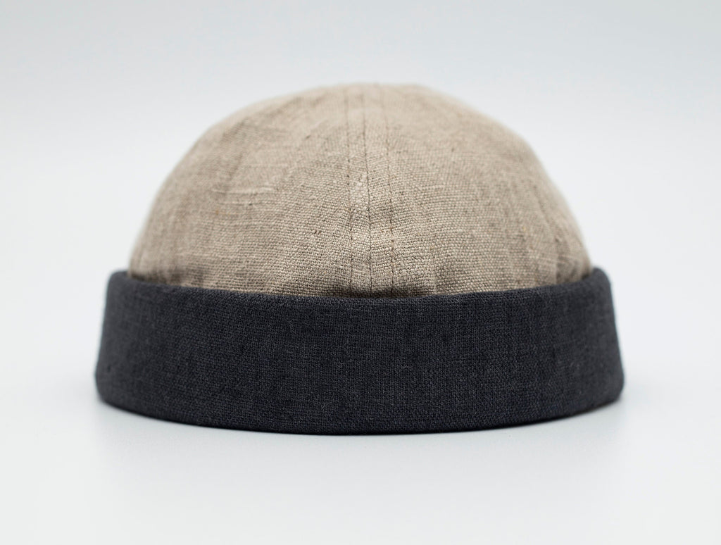 Handcrafted linen docker cap