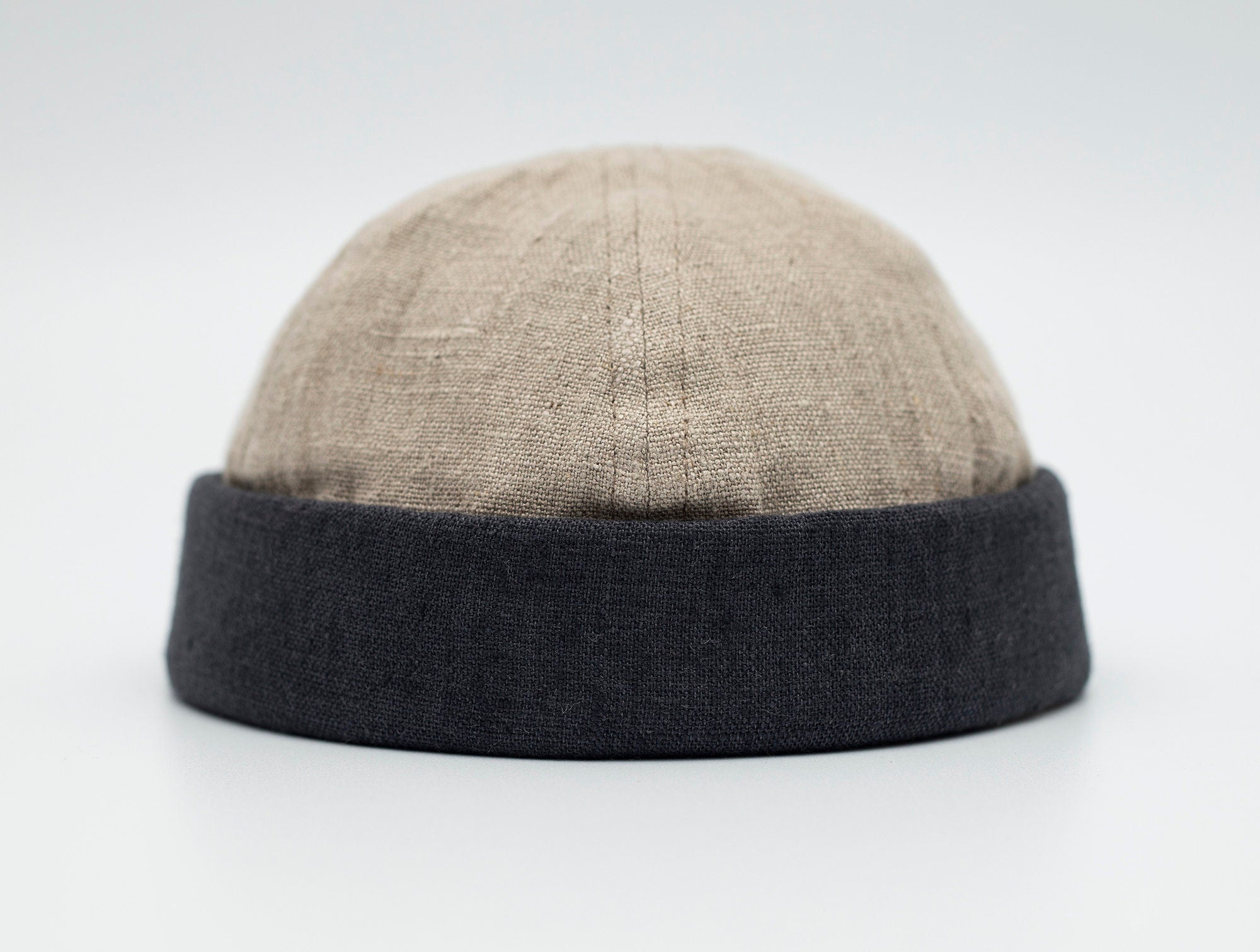 Handcrafted linen docker cap