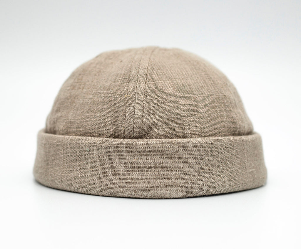 Handcrafted linen docker cap