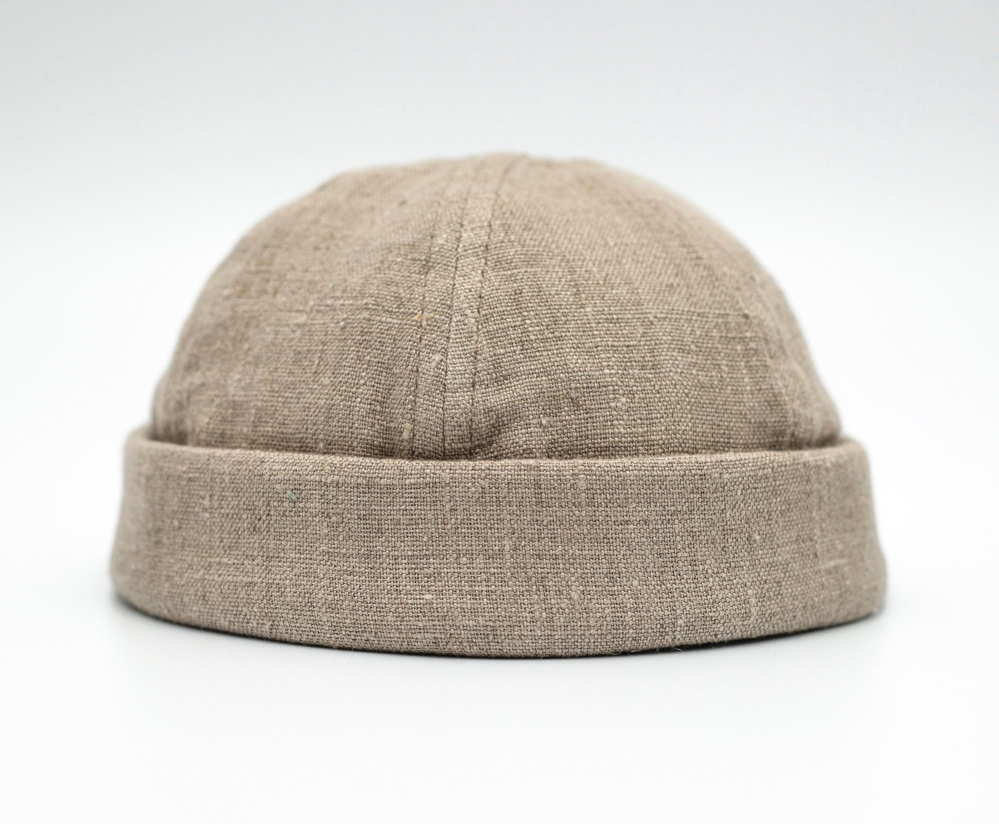Handcrafted linen docker cap