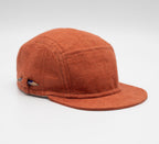 Handcrafted linen 5-panel cap with pencil holder