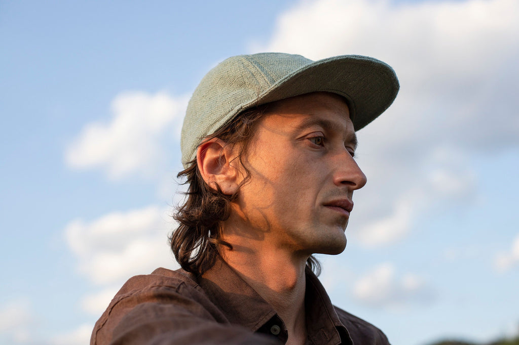 Handcrafted linen 5-panel cap