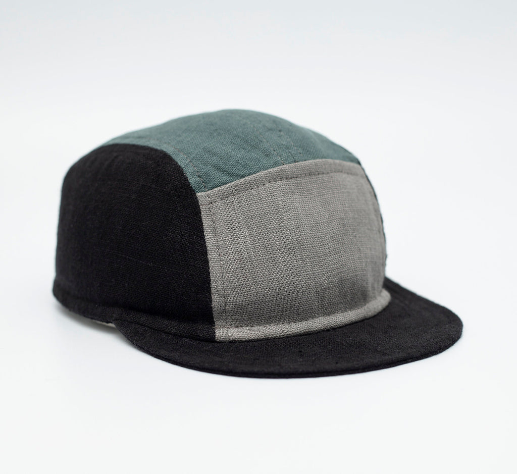 Handcrafted linen 5-panel cap