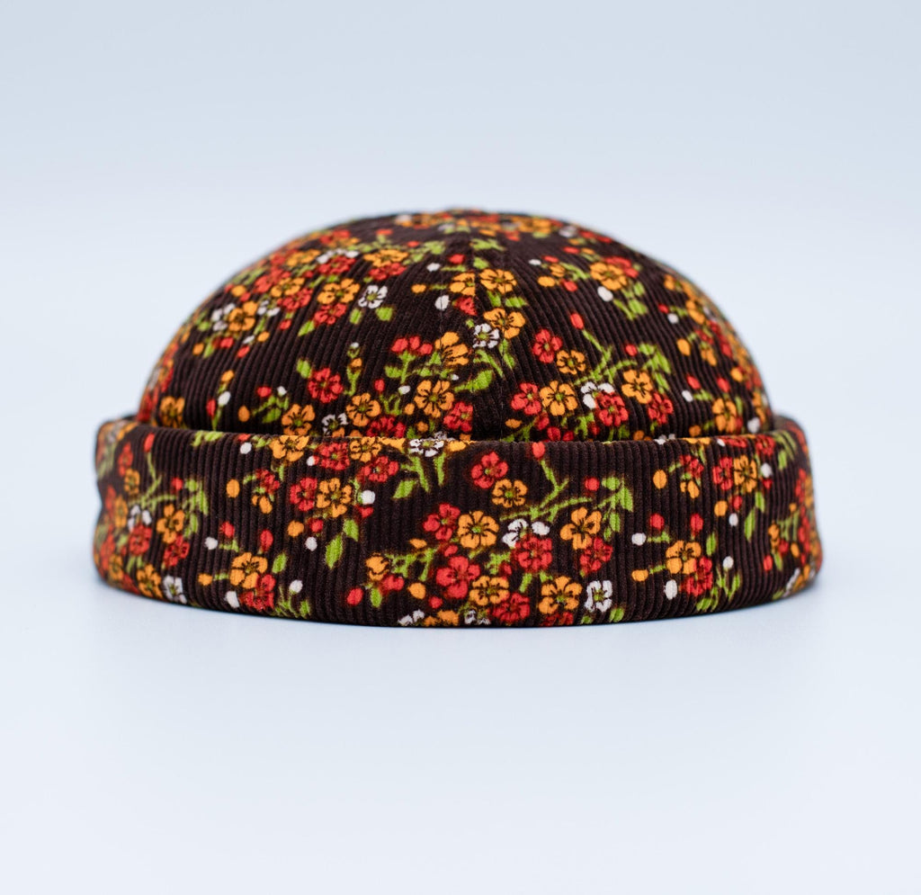 Vintage Style Corduroy Docker Cap with pencil holder