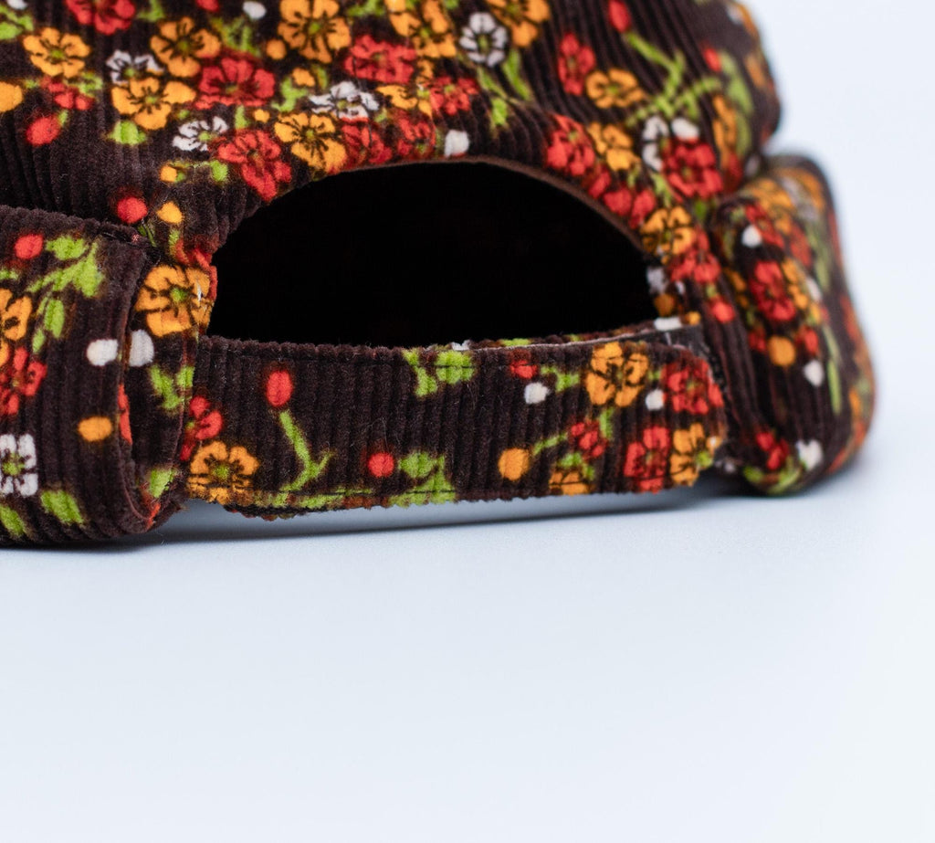 Vintage Style Corduroy Docker Cap with pencil holder