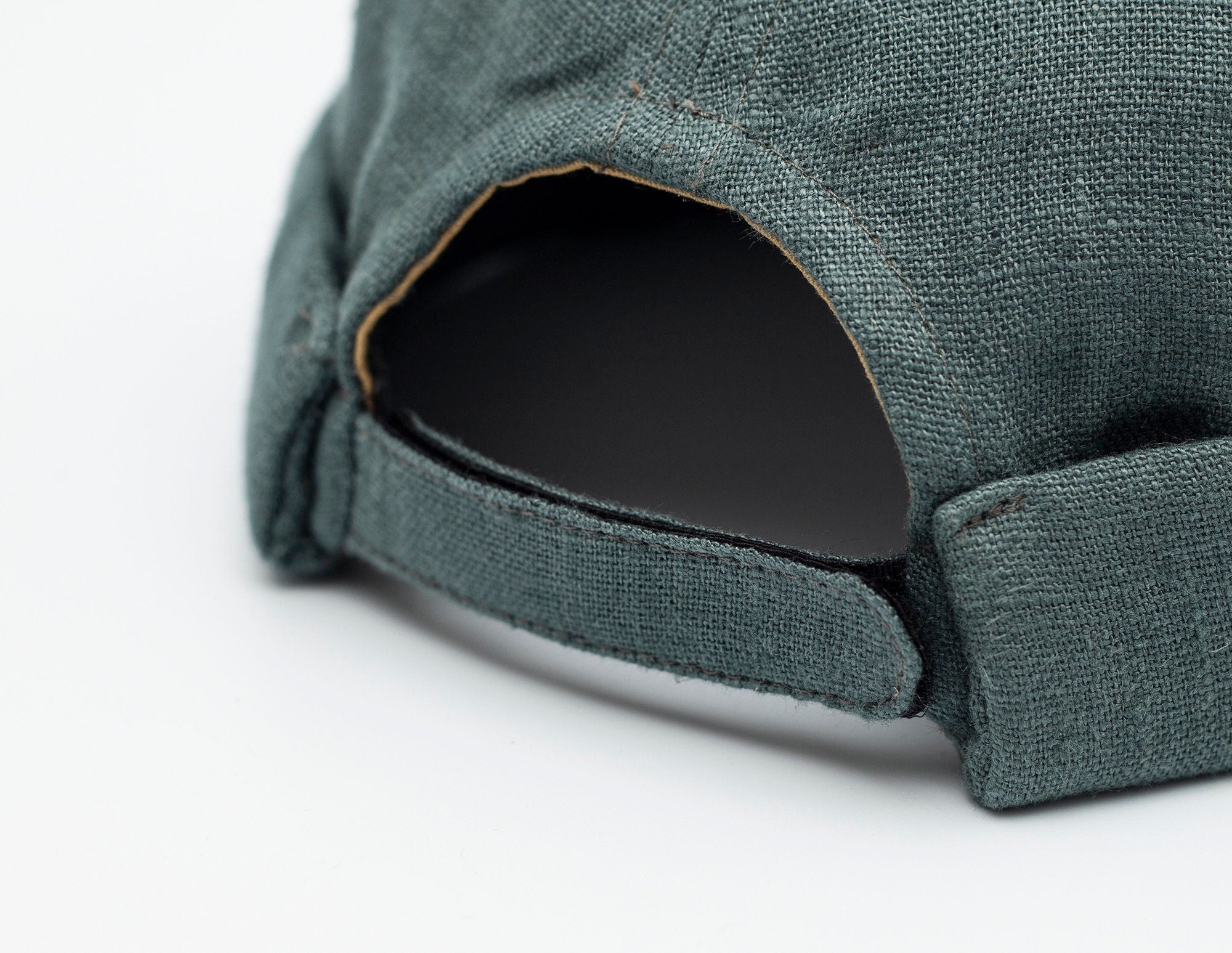 Handcrafted linen docker cap with pencil holder