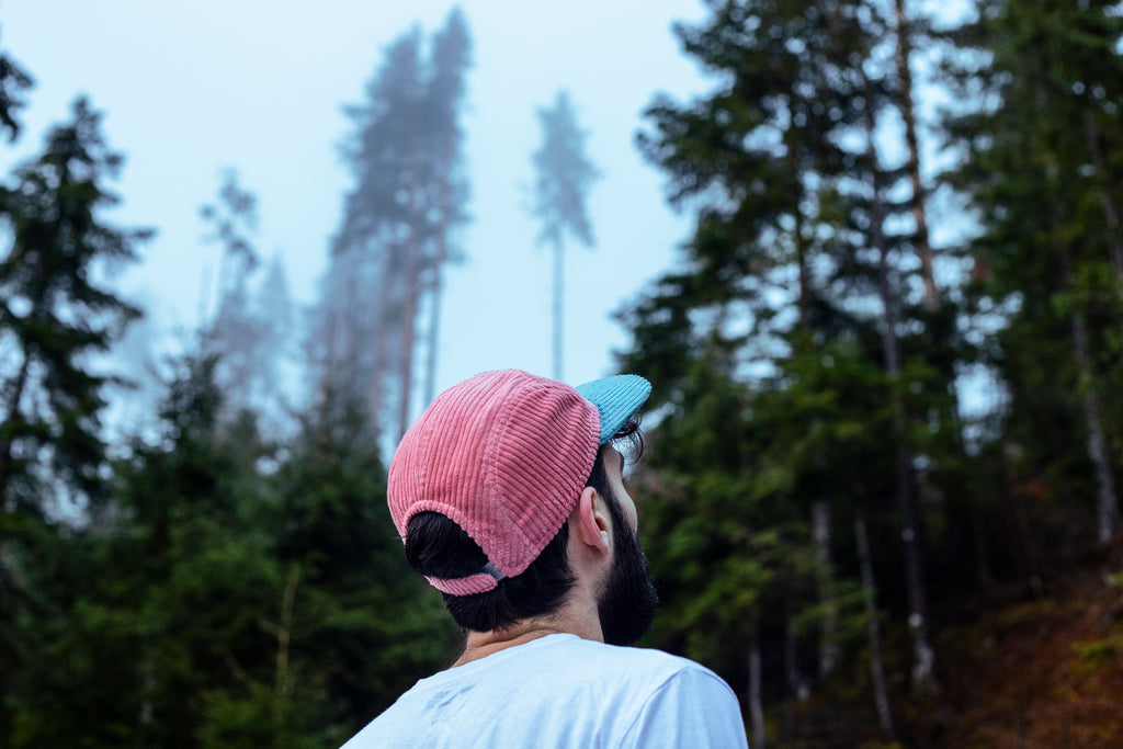Handcrafted 5-panel cap with soft brim