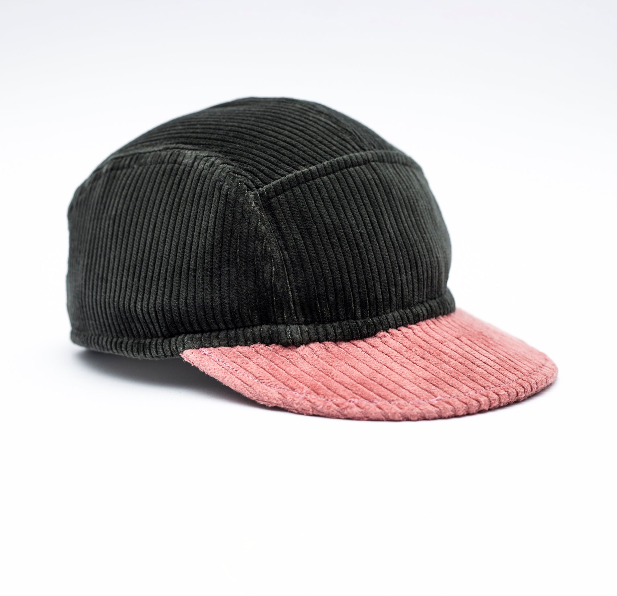 Handcrafted 5-panel cap with soft brim