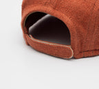 Handcrafted linen 5-panel cap with pencil holder