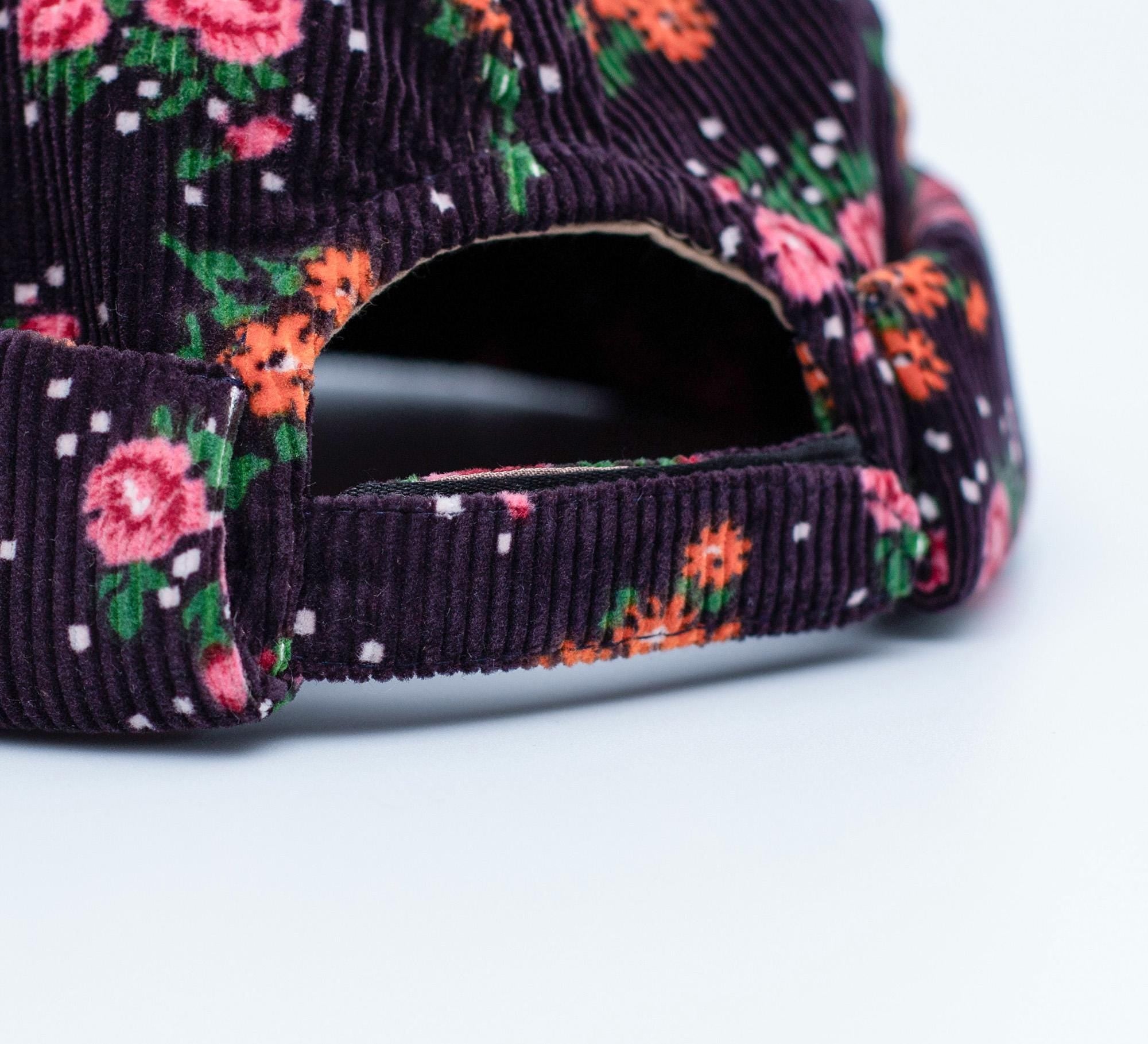 Vintage Style Corduroy Docker Cap with pencil holder