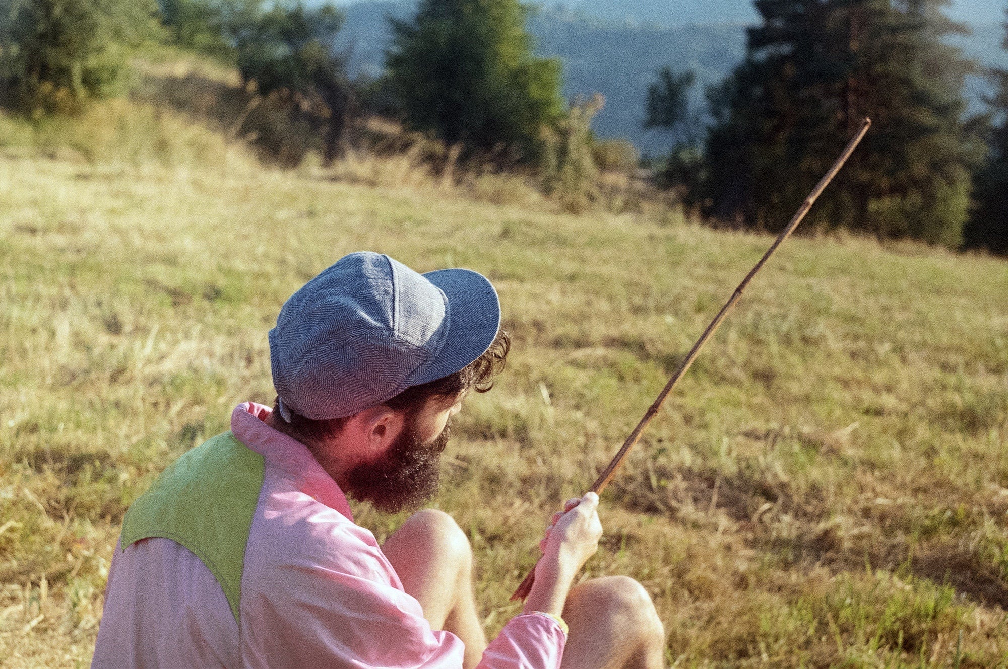Handcrafted linen 5-panel cap