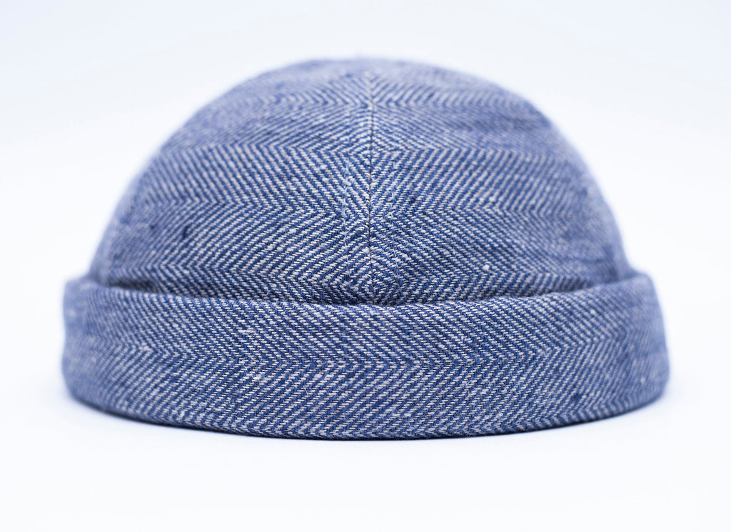 Handcrafted linen docker cap with pencil holder