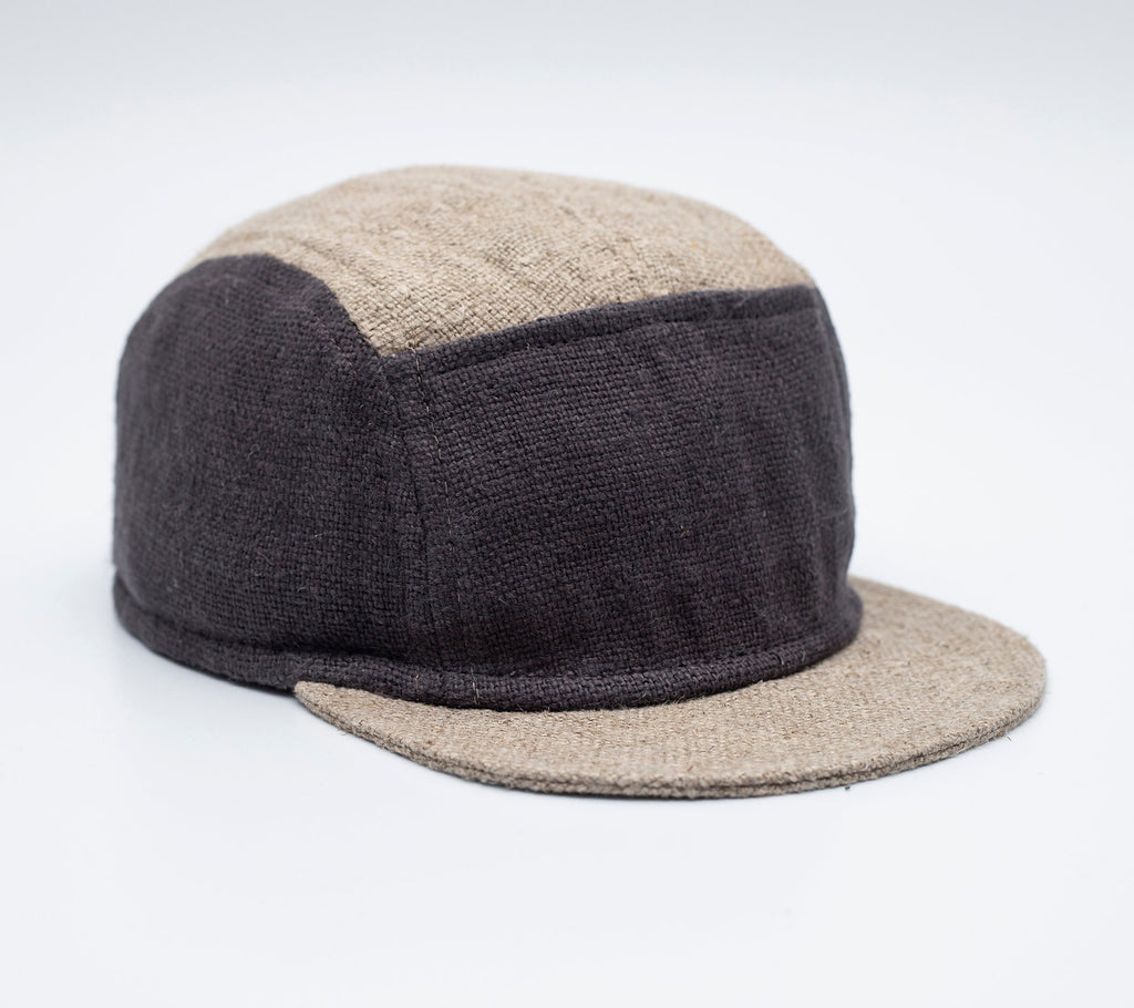 Handcrafted linen 5-panel cap