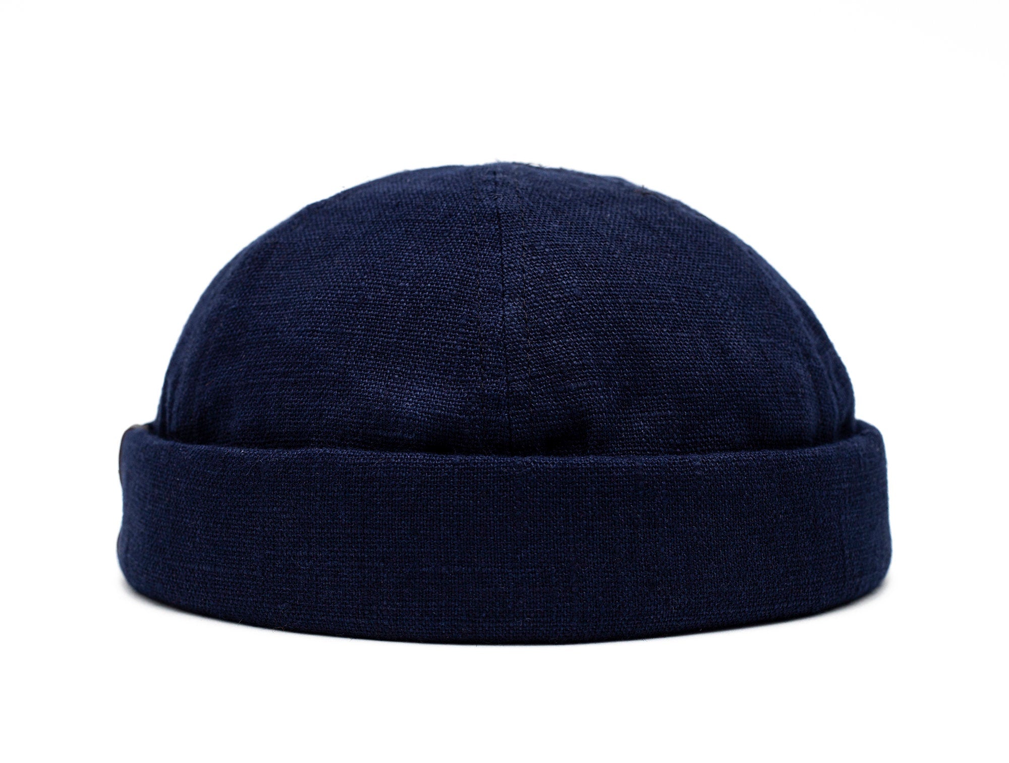 Handcrafted linen docker cap with pencil holder