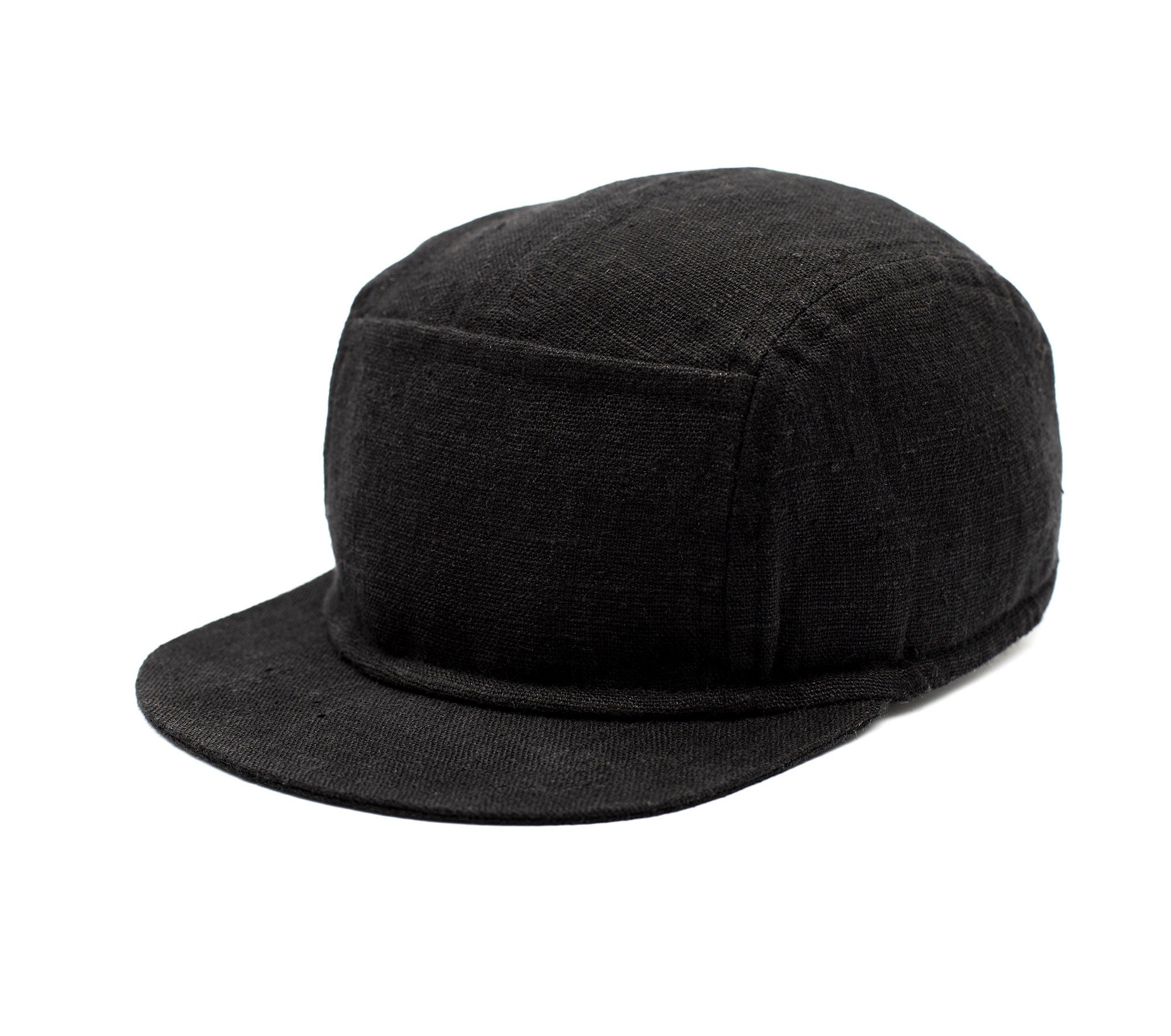 Handcrafted linen 5-panel cap