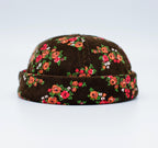 Vintage Style Corduroy Docker Cap with pencil holder