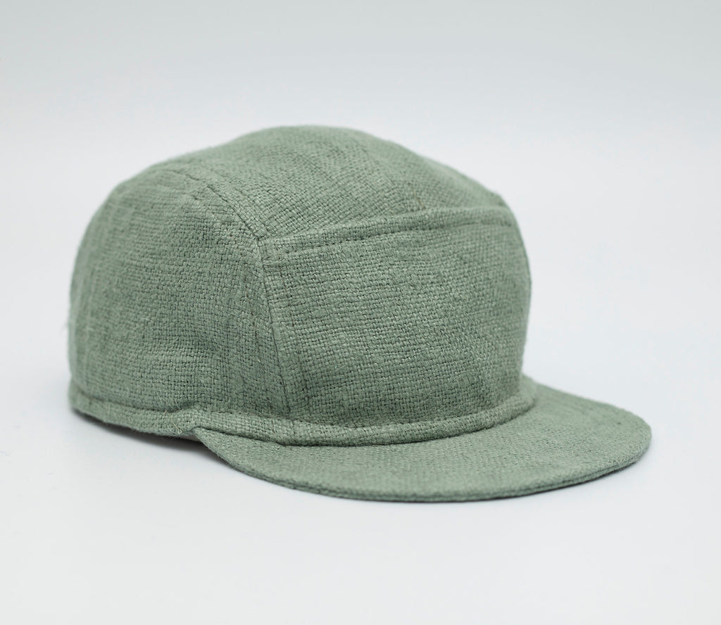 Handcrafted linen 5-panel cap