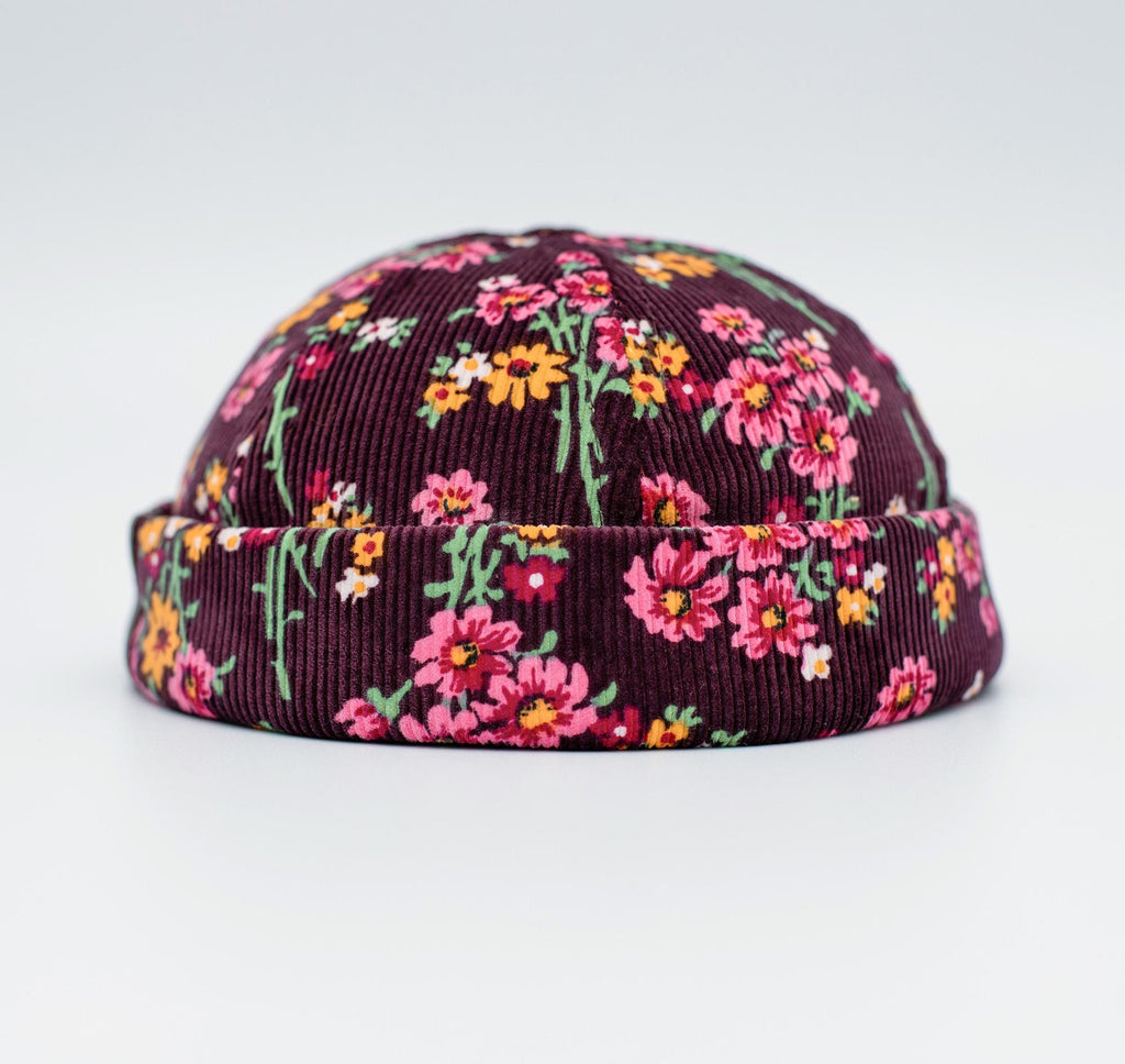 Vintage Style Corduroy Docker Cap with pencil holder