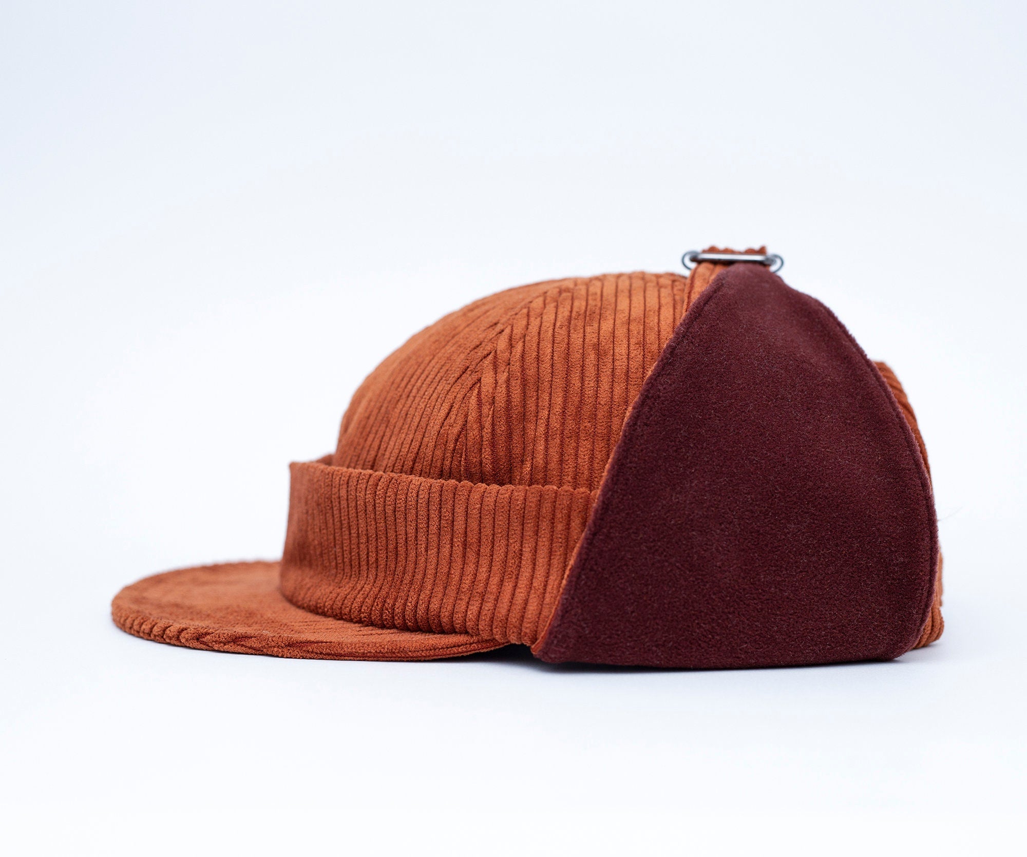 Handcrafted Corduroy Docker hat with Earflaps
