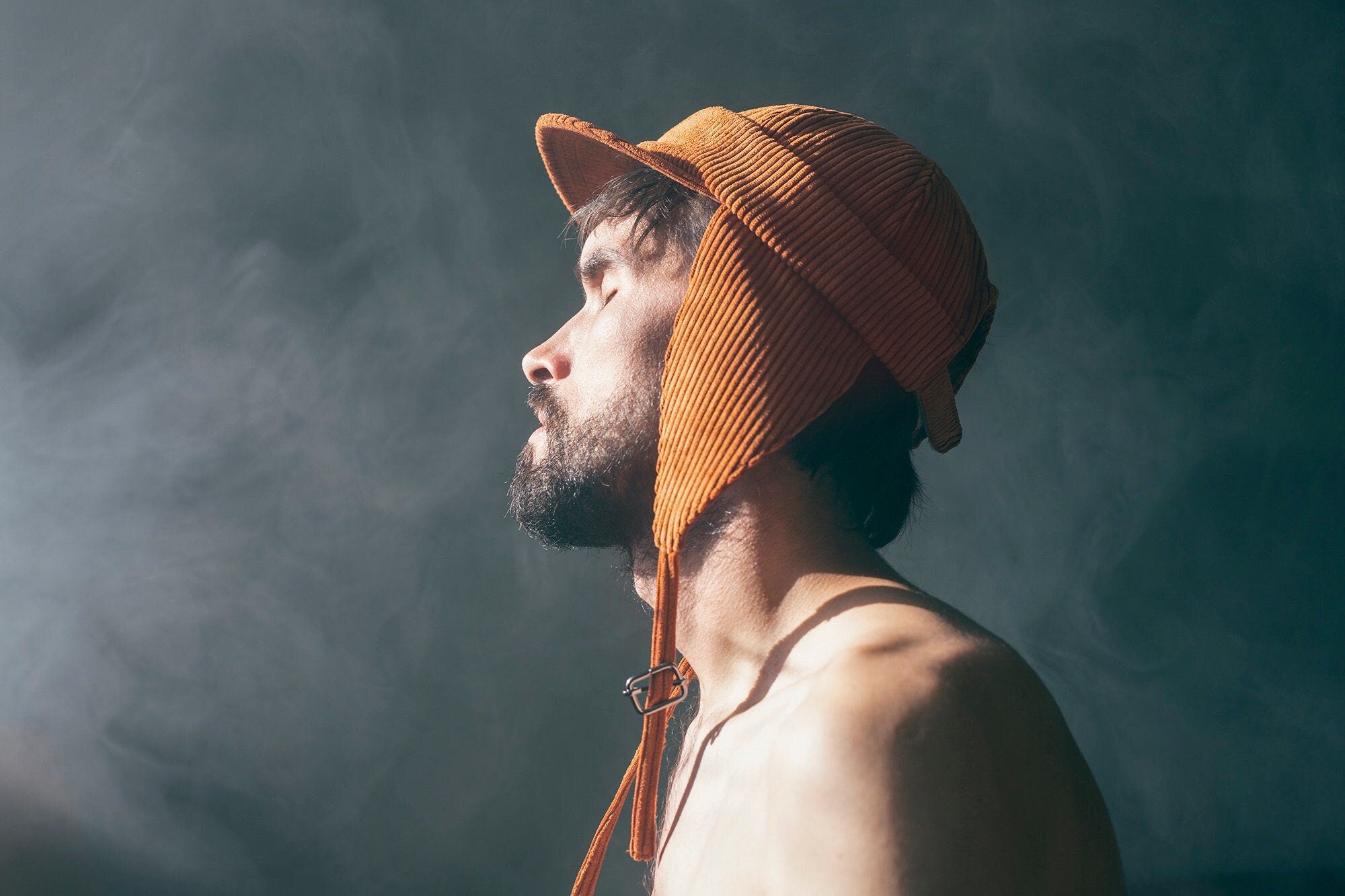 Handcrafted Corduroy Docker hat with Earflaps