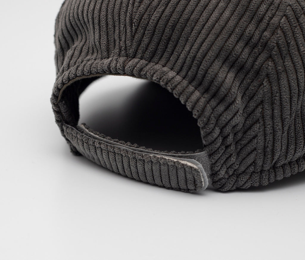 Handcrafted 5 panel cap with soft, flip up brim