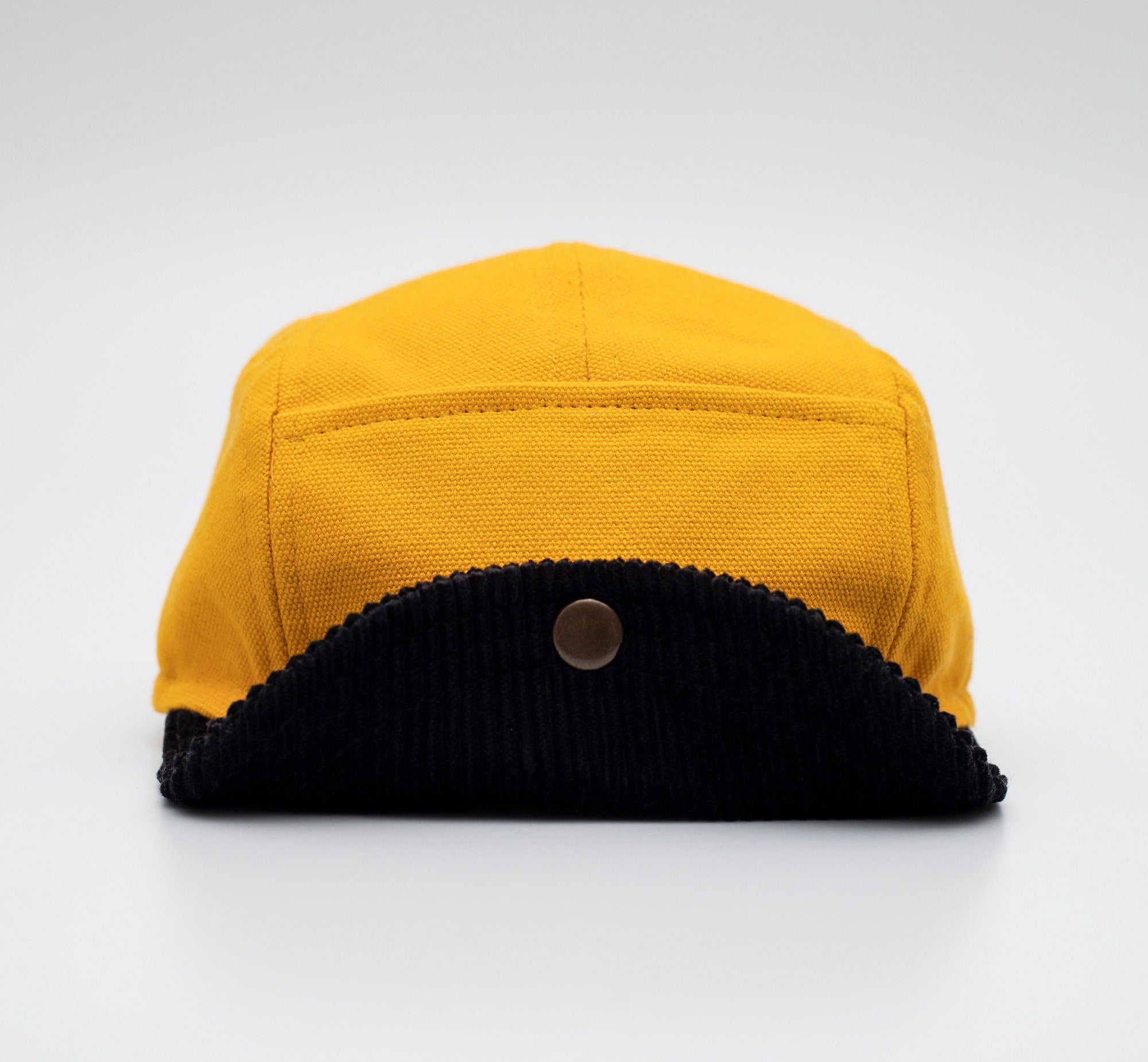 Handcrafted 5 Panel cap with soft, flip up brim