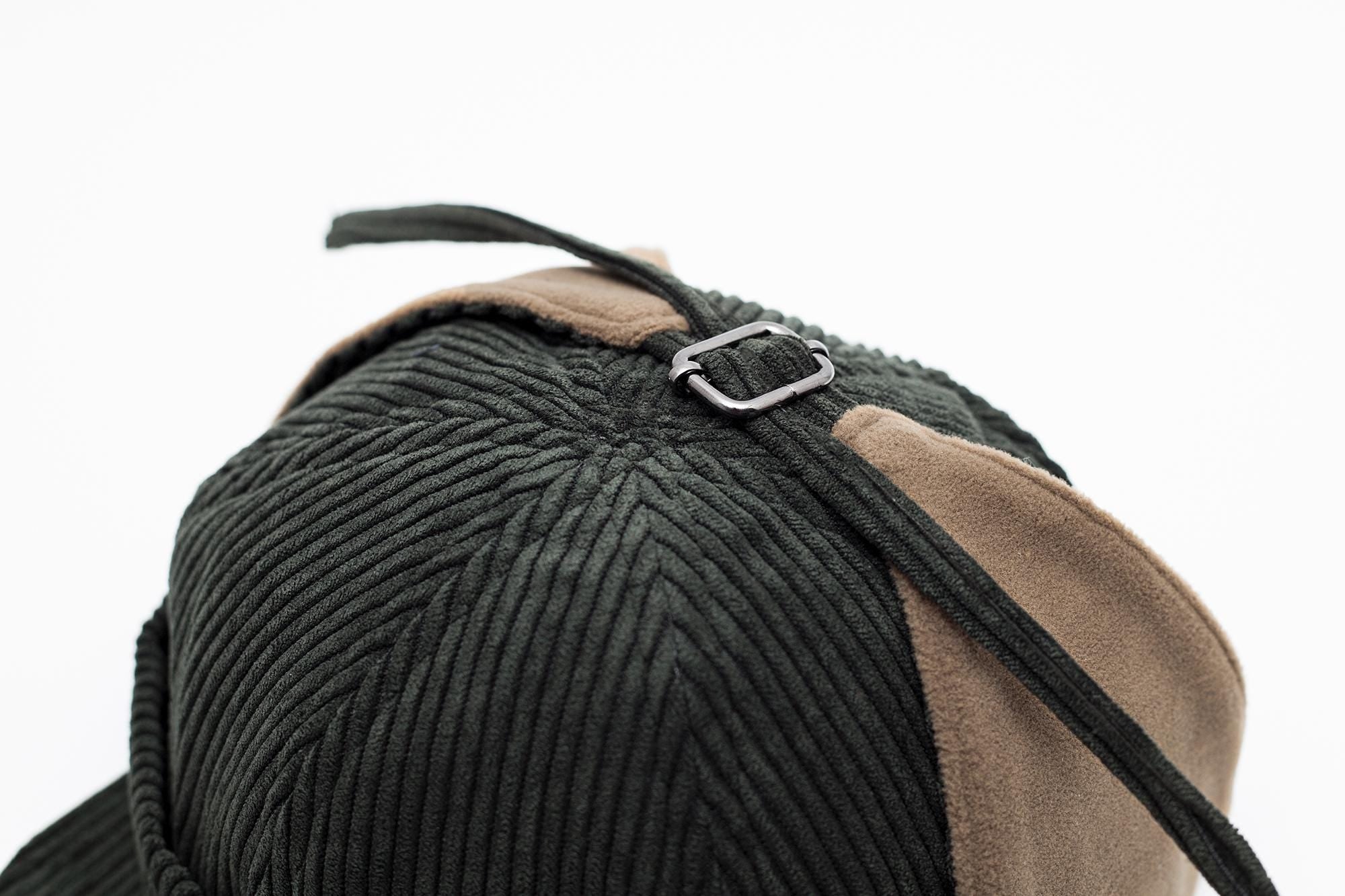 Handcrafted Corduroy Docker hat with Earflaps