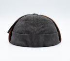 Handcrafted Corduroy Docker hat with Earflaps