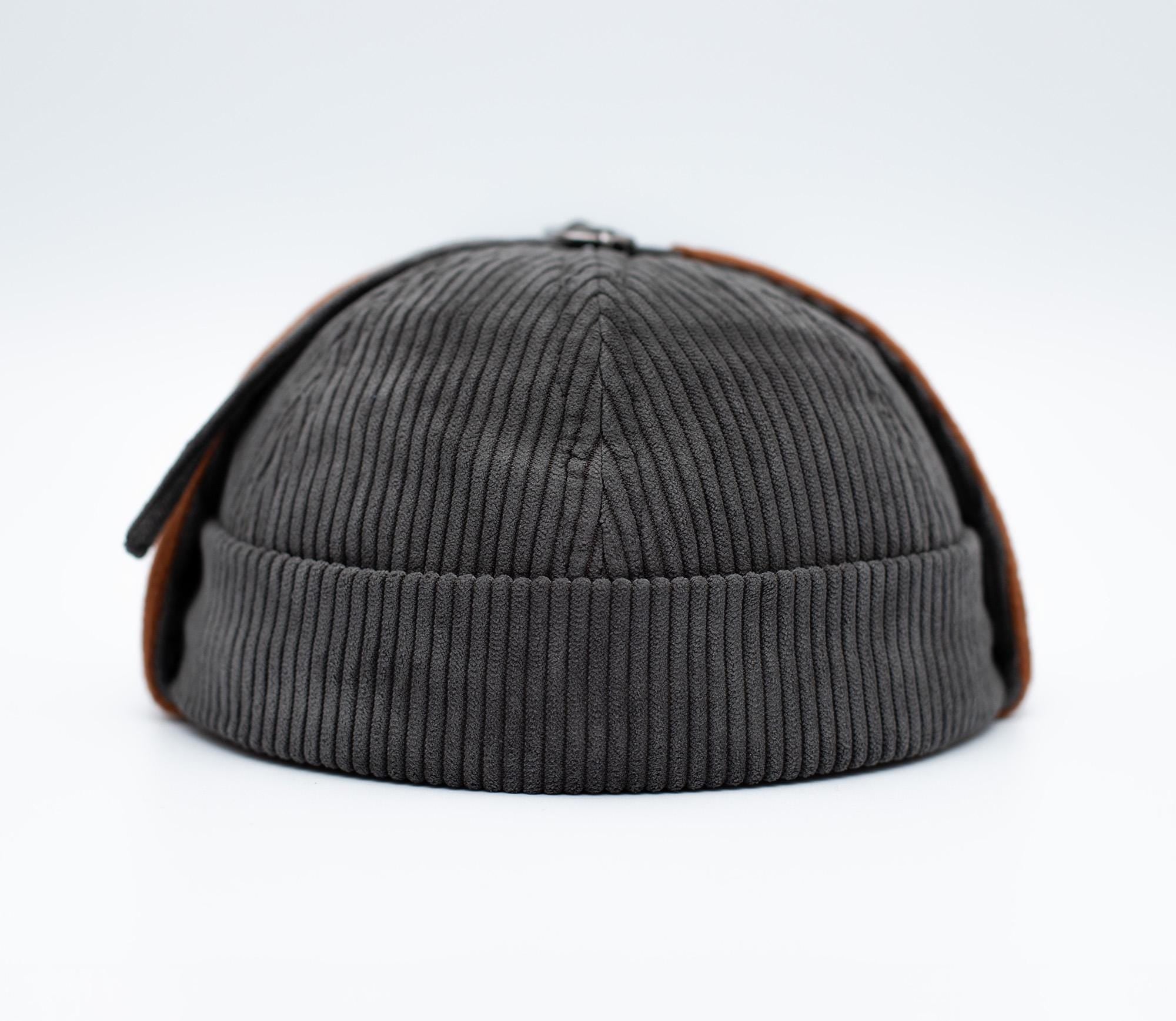 Handcrafted Corduroy Docker hat with Earflaps