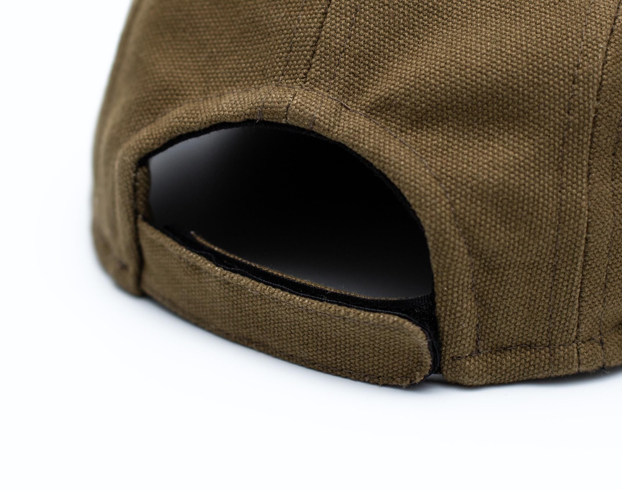 Handcrafted 5 Panel cap with soft, flip up brim