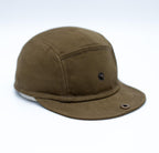 Handcrafted 5 Panel cap with soft, flip up brim