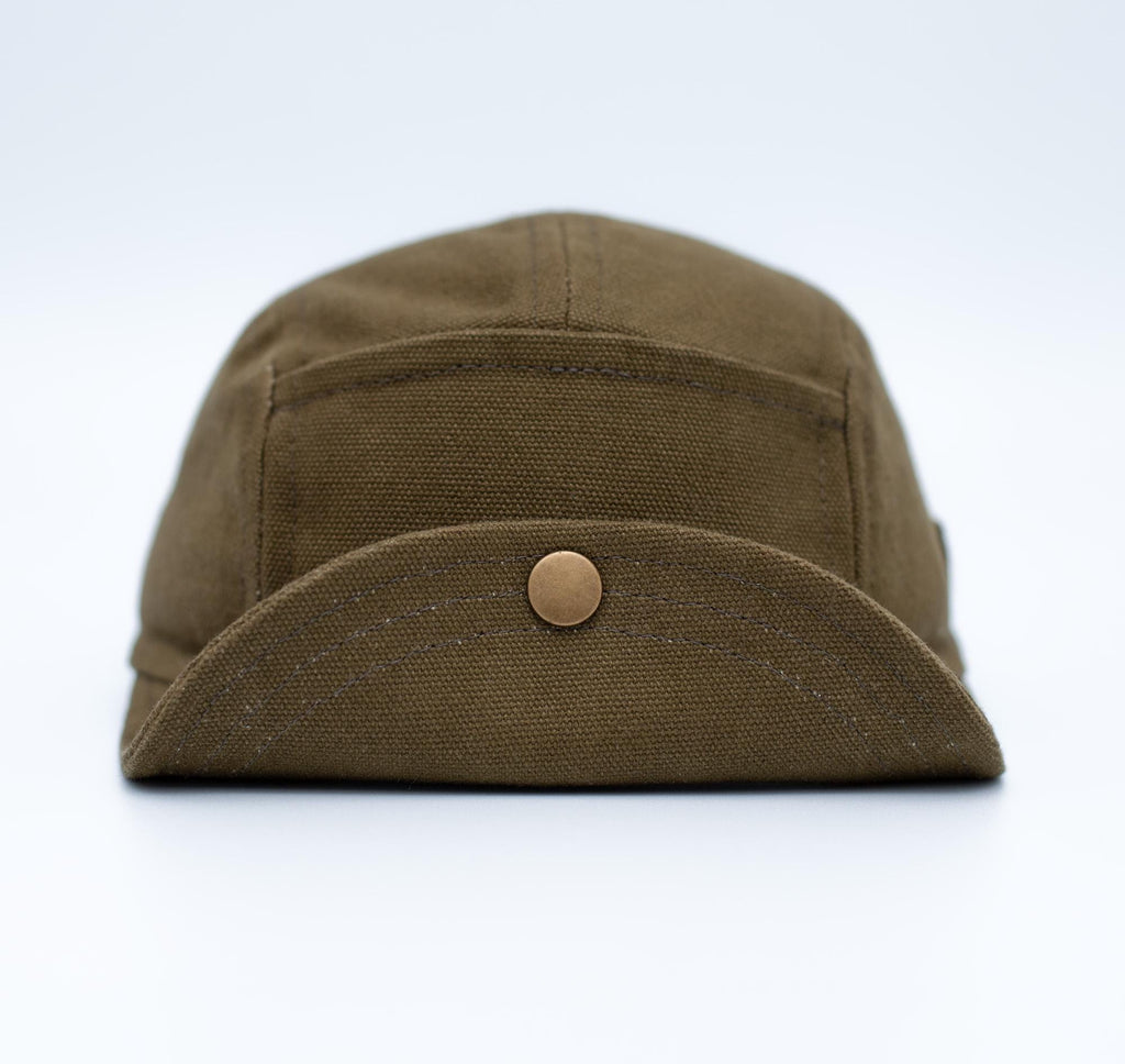 Handcrafted 5 Panel cap with soft, flip up brim