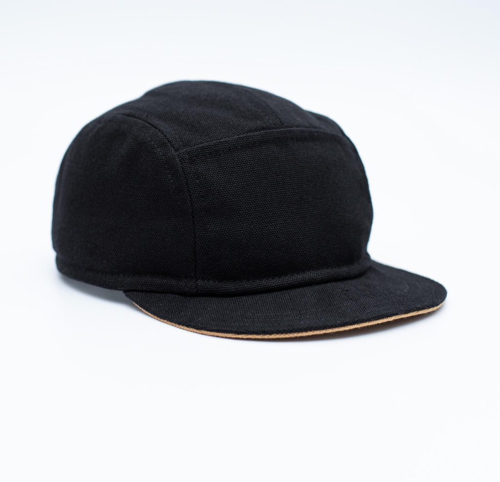 Handcrafted 5 Panel cap with short, soft brim