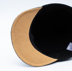 Handcrafted 5 Panel cap with short, soft brim