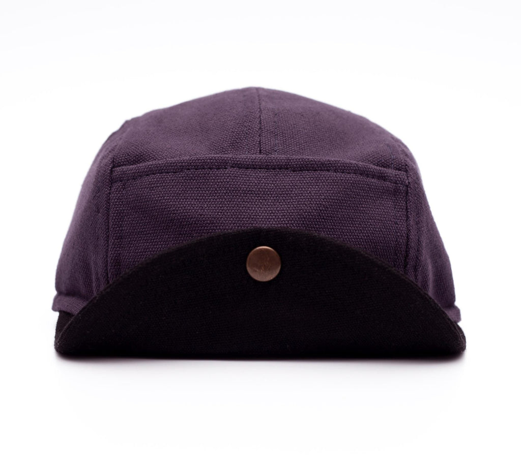 Handcrafted 5 Panel cap with soft, flip up brim.