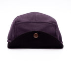 Handcrafted 5 Panel cap with soft, flip up brim.