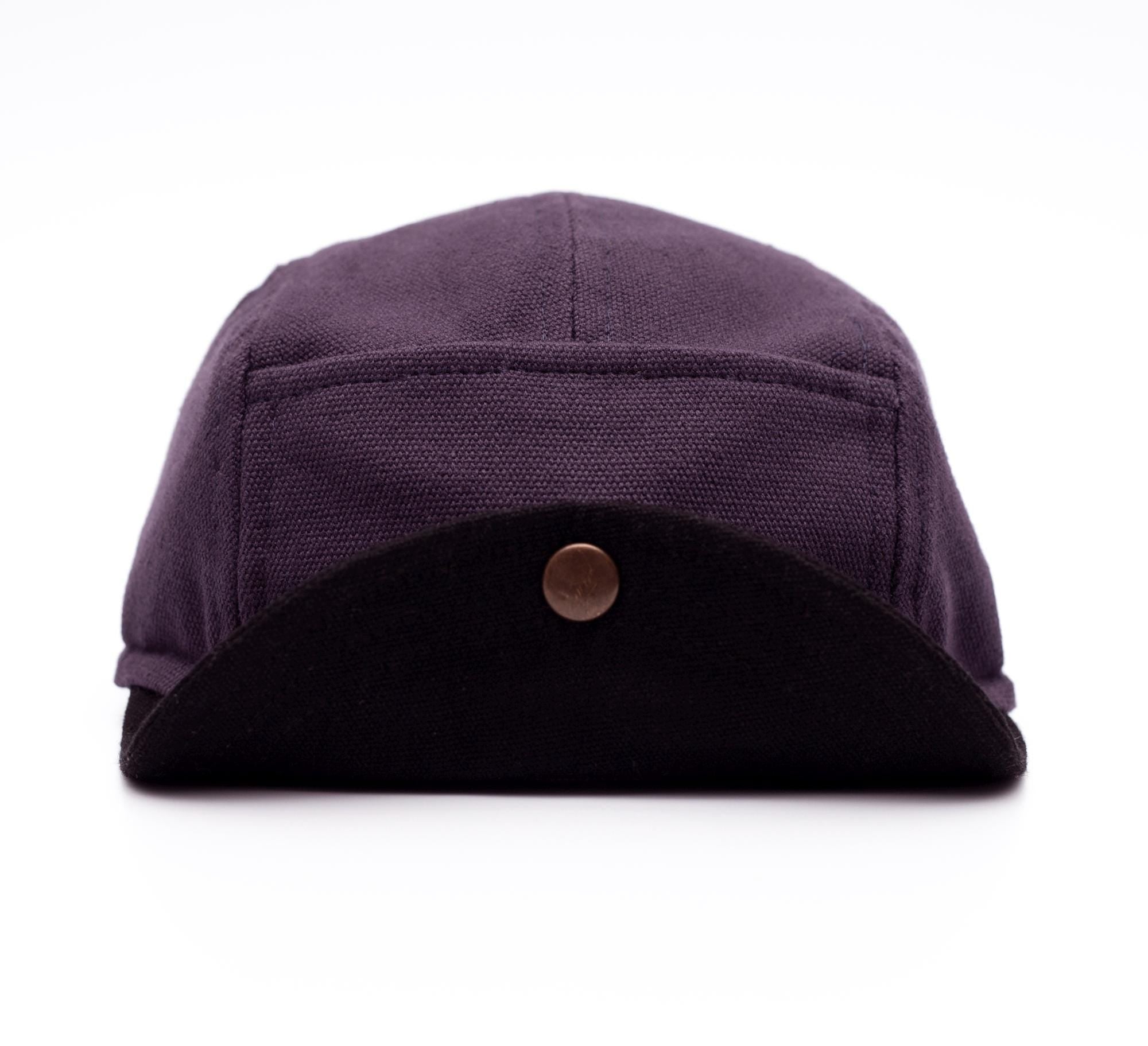 Handcrafted 5 Panel cap with soft, flip up brim.