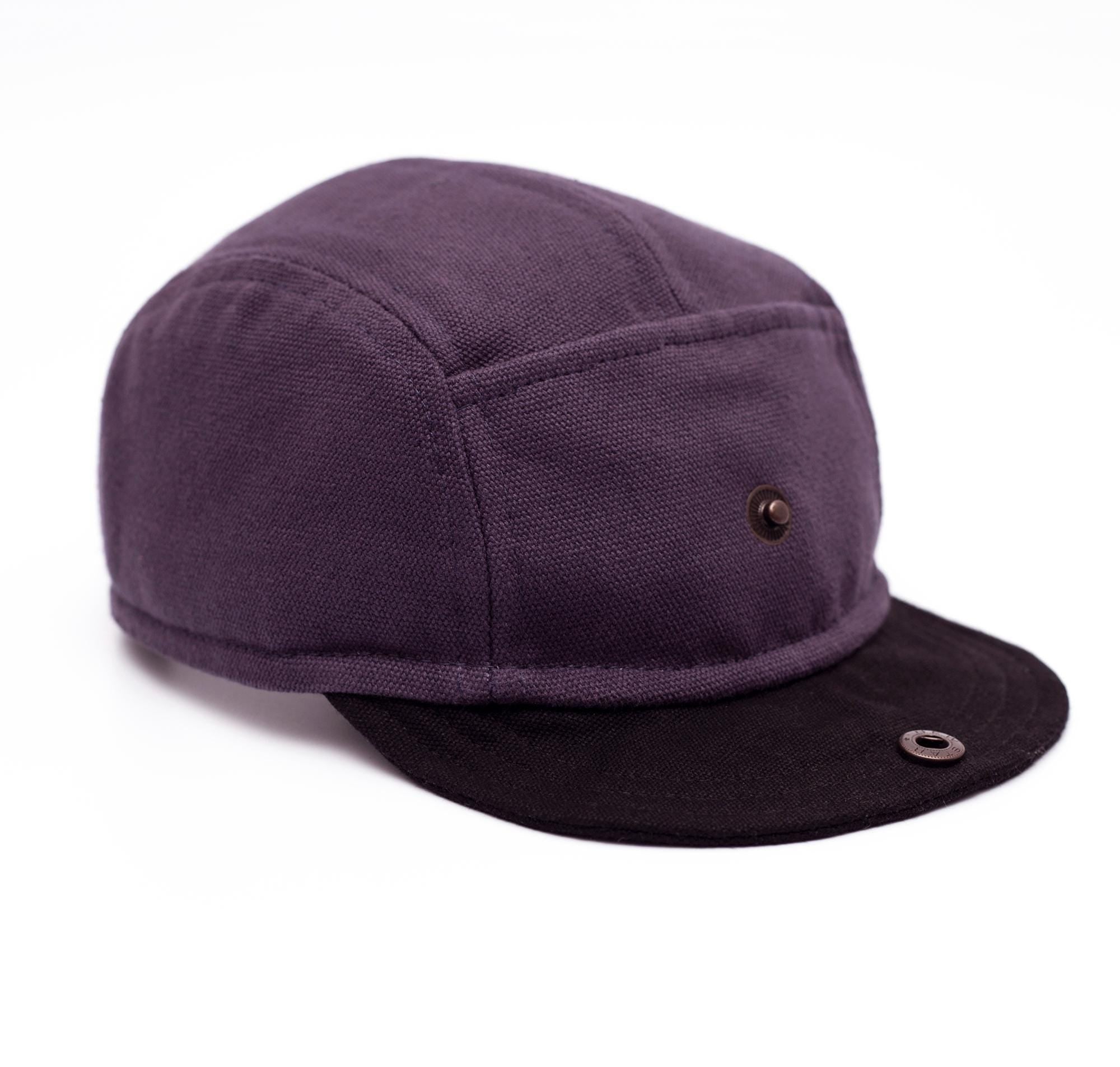 Handcrafted 5 Panel cap with soft, flip up brim.